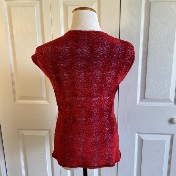 Lainey Keogh Made in Ireland Red Cashmere Sweater Size Medium/Large - Picture 4 of 9